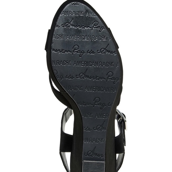 Velvety black platform wedges - Picture 11 of 14